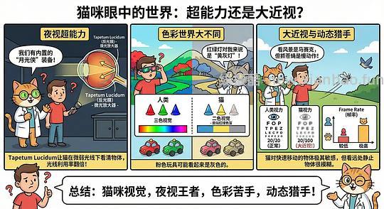 【科普】养猫科普漫画，持续更新中（1.17更新猫视觉听觉嗅觉、应激呕吐、消化呼吸泌尿系统、新猫到家、后院科普） - 线报酷