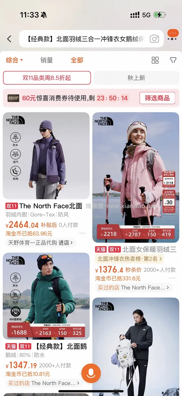 北面鹅绒冲锋衣 - 线报酷